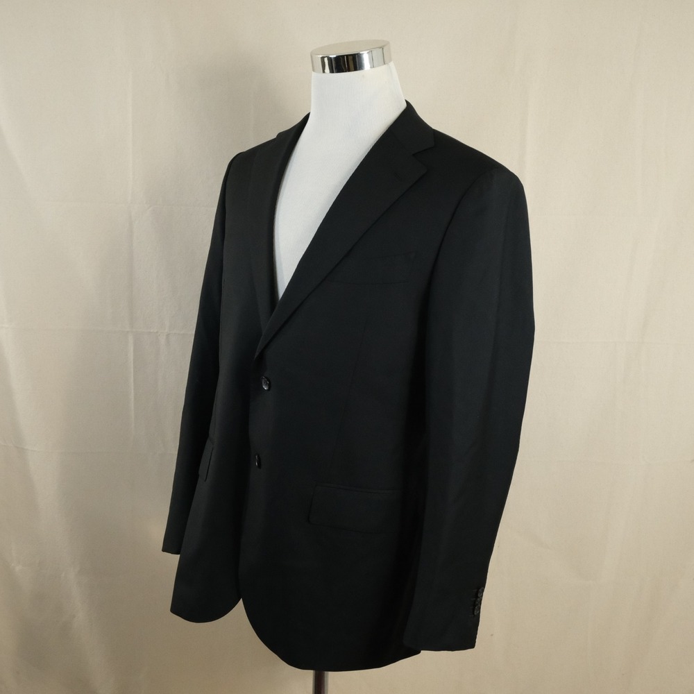 Suitsupply 42R Slim Lazio Sport Coat 100% Wool Black Two Button Double Vented - Picture 8 of 16